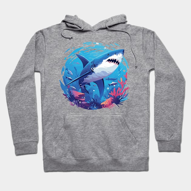 shark Hoodie by boxermaniac